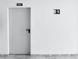 Picture of a fire door and emergency exit